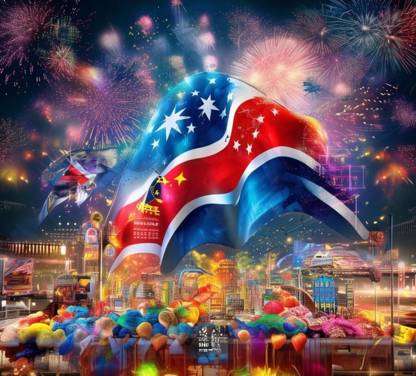 广告公司国庆宣传版面图，视觉盛宴，传递品牌故事