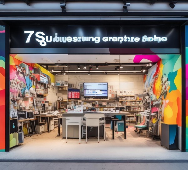 7平方广告图文店，空间与创意的平衡