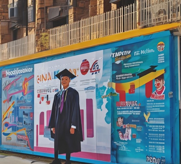 升学规划墙面广告，助力学生冲刺理想大学