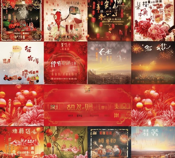 新年祝福，广告公司新年宣传海报合集