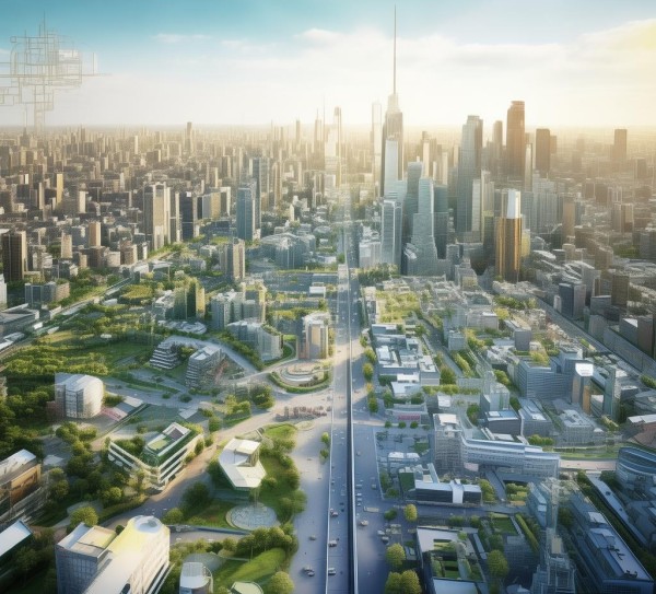 城市城市管理中的规划图，从蓝图到现实