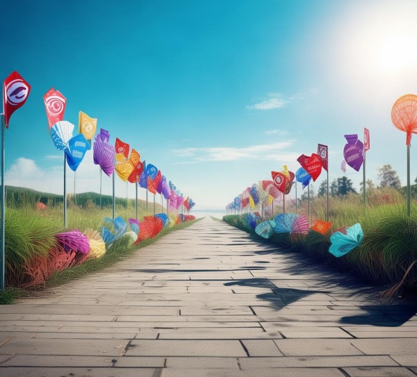 光明大道，开启人生新篇章—升学规划机构与广告扇子的完美融合