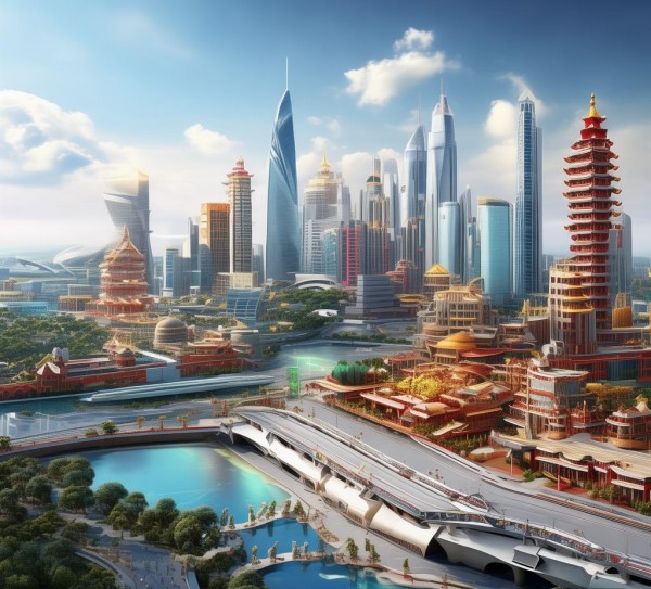 上海特色广告设计规划图，未来商业城市的视觉蓝图