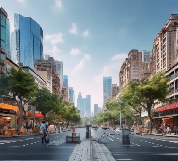 常德道路作为地标,规划与实践