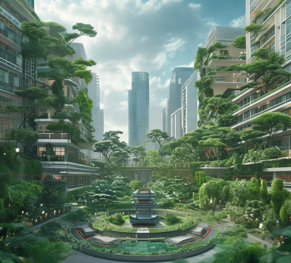 园林城市广告设计与城市空间重构，创新与未来魅力