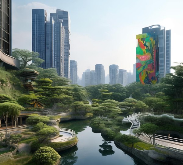 园林城市与广告设计,新时代城市景观的创新