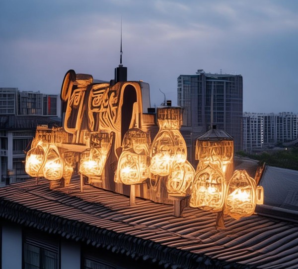 湖州楼顶广告规划,lamps 在城市中的独特魅力