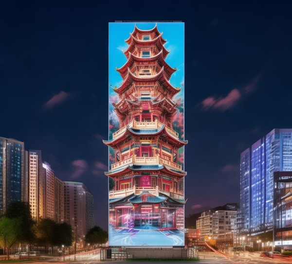 江西地标广告牌，现代与传统文化的完美交融