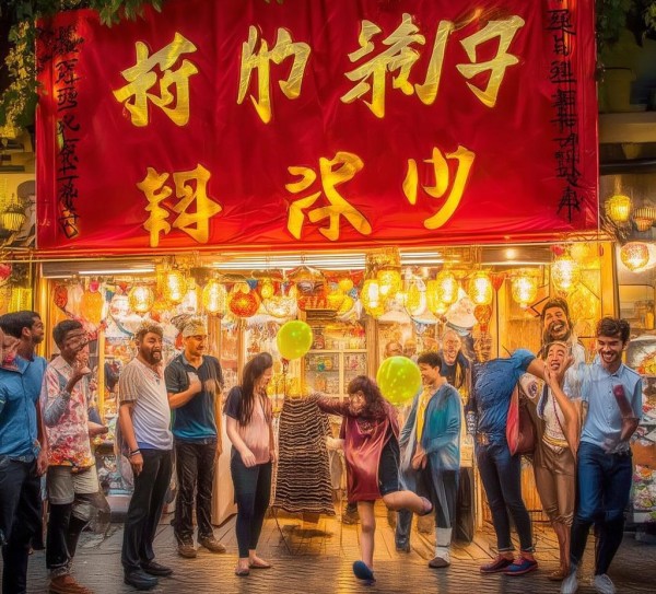 开业当天笑口常开，欢庆快乐过大吉！