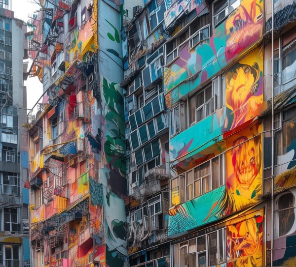 聊城市区的都市艺术，楼体广告设计的诗意栖居