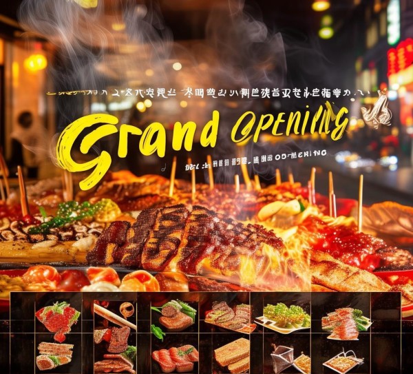 的烧烤店开业广告案例,一场精准的视觉与语言盛宴