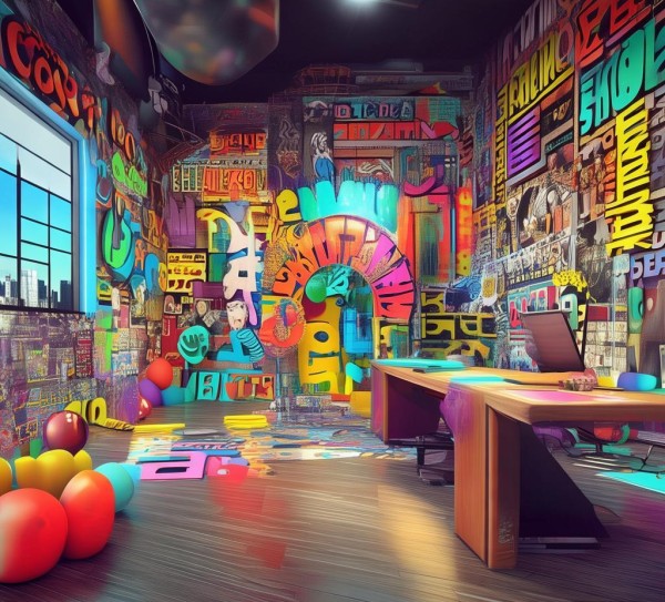 室内广告公司宣传插画图，让空间更生动的创意