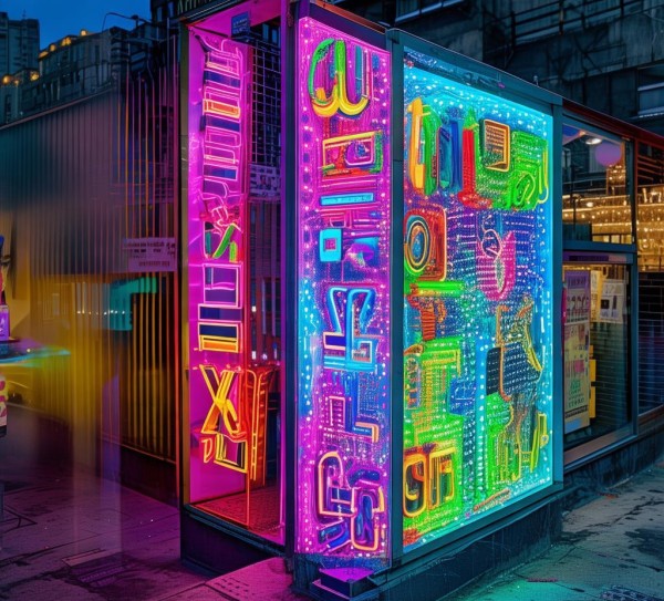 霓虹与网格，广告公司的视觉密码