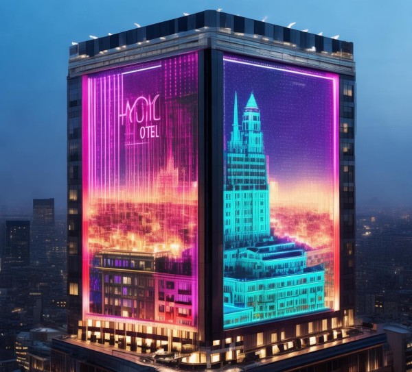 顶楼广告,酒店视觉冲击的亮点与震撼
