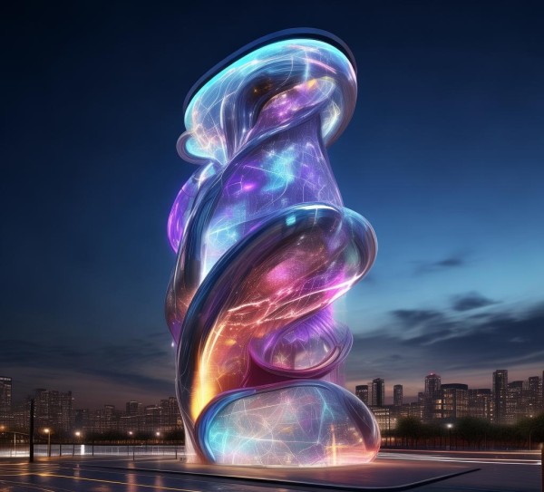 未来地标广告牌,科技与艺术的融合解决方案