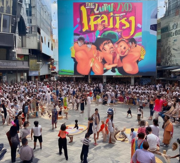 一场视觉艺术与品牌宣传的生动表演