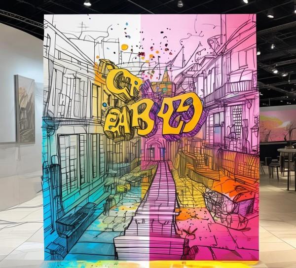 手绘展馆广告位设计，从创意到实际应用的艺术探索