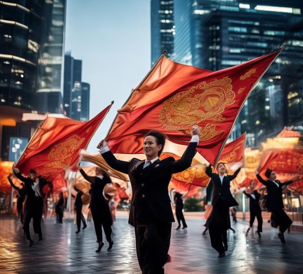 广告公司，刀旗标语之舞