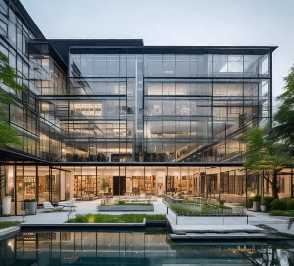 广告设计院的建设与功能分区,重点在于建筑与景观设计,以及与金华景区的融合,为游客提供多样化的休闲与娱乐空间。