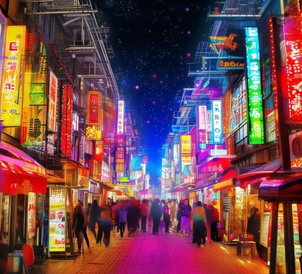 街景商业街视觉图解，从霓虹到亮光，商业空间的视觉盛宴