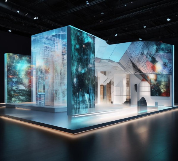 展馆广告位设计图稿,构建现代展馆视觉空间的艺术表达