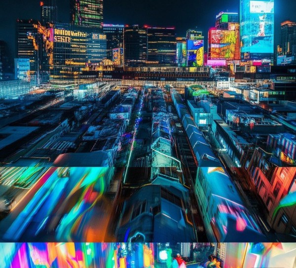 城市的霓虹与光影，从广告灯箱到智慧城市