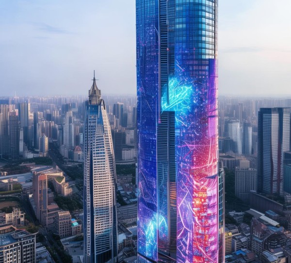 视觉与科技的融合，上海楼顶广告成为城市新地标