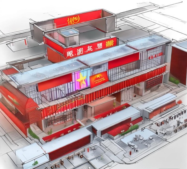 基础党建广告设计规划图纸，助力党建品牌建设