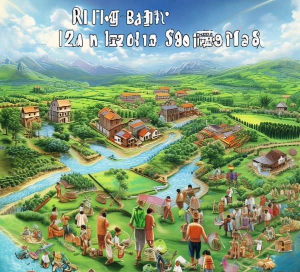 六环村屯规划图广告，乡村振兴的美好图景