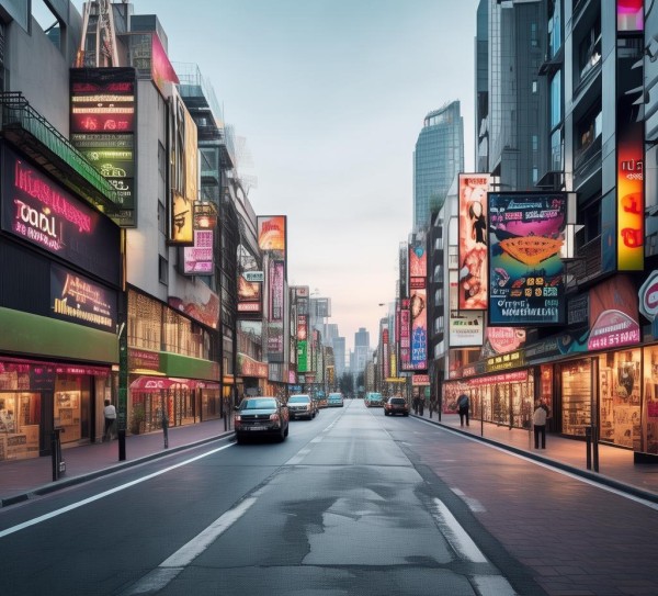 城市道路规划与广告店招规划，商业活力的助力