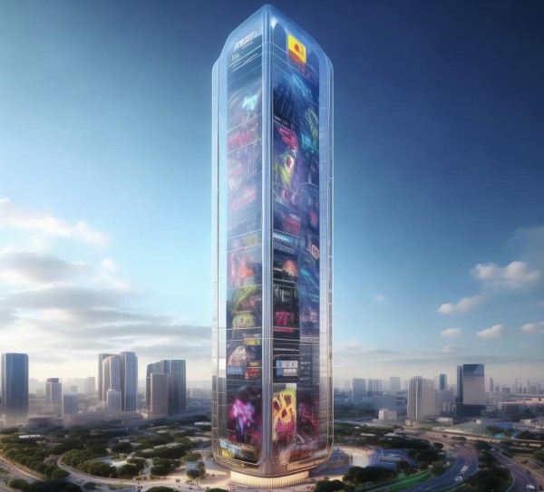 大型地标广告牌设计，视觉与功能性新突破