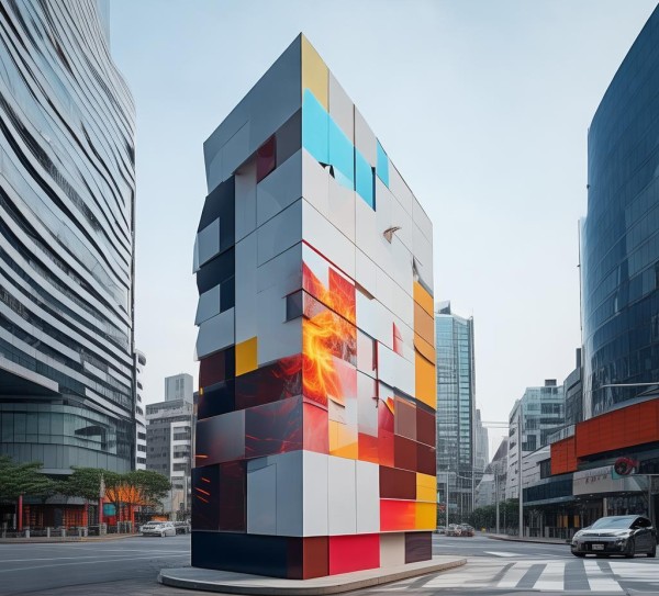 江干区，广告设计的 squared square