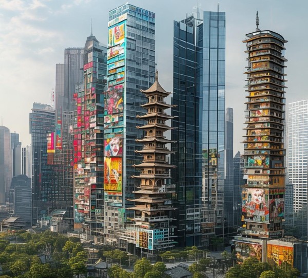杭州楼体广告规划图,城市对话的深层意义与西湖自然景观