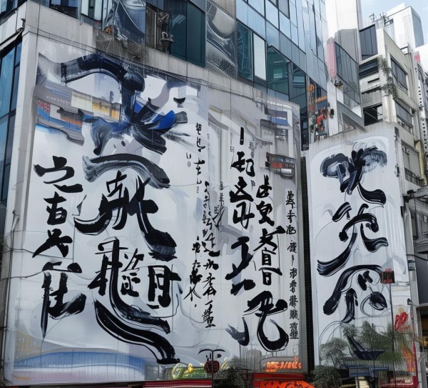 书法艺术与城市文化相融合,书法广告宣传案例