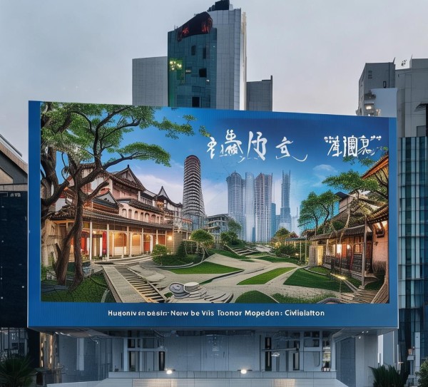 槐荫区的宣传广告,以现代文明的展示,打造新景象