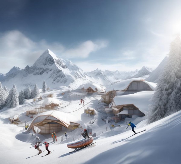 滑雪场,创意与自然的完美融合